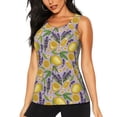 thumbnail image 1 of Balery Lavender Flowers Camiseta sin mangas estampada ligera para mujer, tops de entrenamiento sin mangas, camisetas de yoga transpirables de secado rápido.-X-Large, 1 of 7