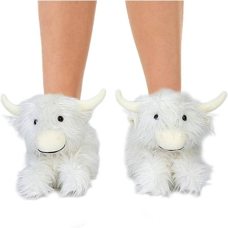 

Highland Cow Slippers - Highland Cow For Decoration Winter Cow Slippers Plush Non-Slip Cow Slippers Soft Warm Animal Slippers Indoor Slippers For Home