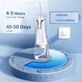 thumbnail image 5 of Hilo Dental de Agua para Dientes, Irrigador Oral Inalámbrico Recargable, 4 Modos de Limpieza Dental, Portátil e Impermeable IPX6, para Uso en Casa o Viajes - Color Blanco, 5 of 5