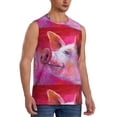 thumbnail image 2 of Daiia Pink Pig Printed Men's Tank Tops,Casual Soft Sleeveless Gym Muscle Shirts Bodybuilding Tee-X-Large, 2 of 8