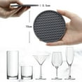 thumbnail image 6 of Silicone Coaster,Casewin Set of 6 Drink Coasters with Metal Holder,- Absorbs Moisture and Prevents Table Damage, Modern Black Silicone Coaster with Non-Slip Bottom for Drinking Glasses Gifts (Gray), 6 of 6