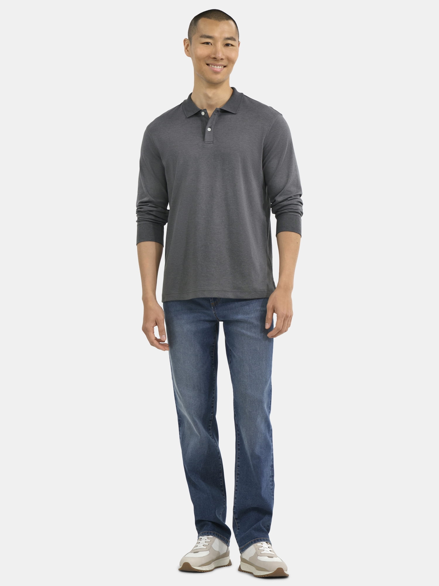 George Men’s and Big Men’s Interlock Polo Shirt, Sizes S-3XL