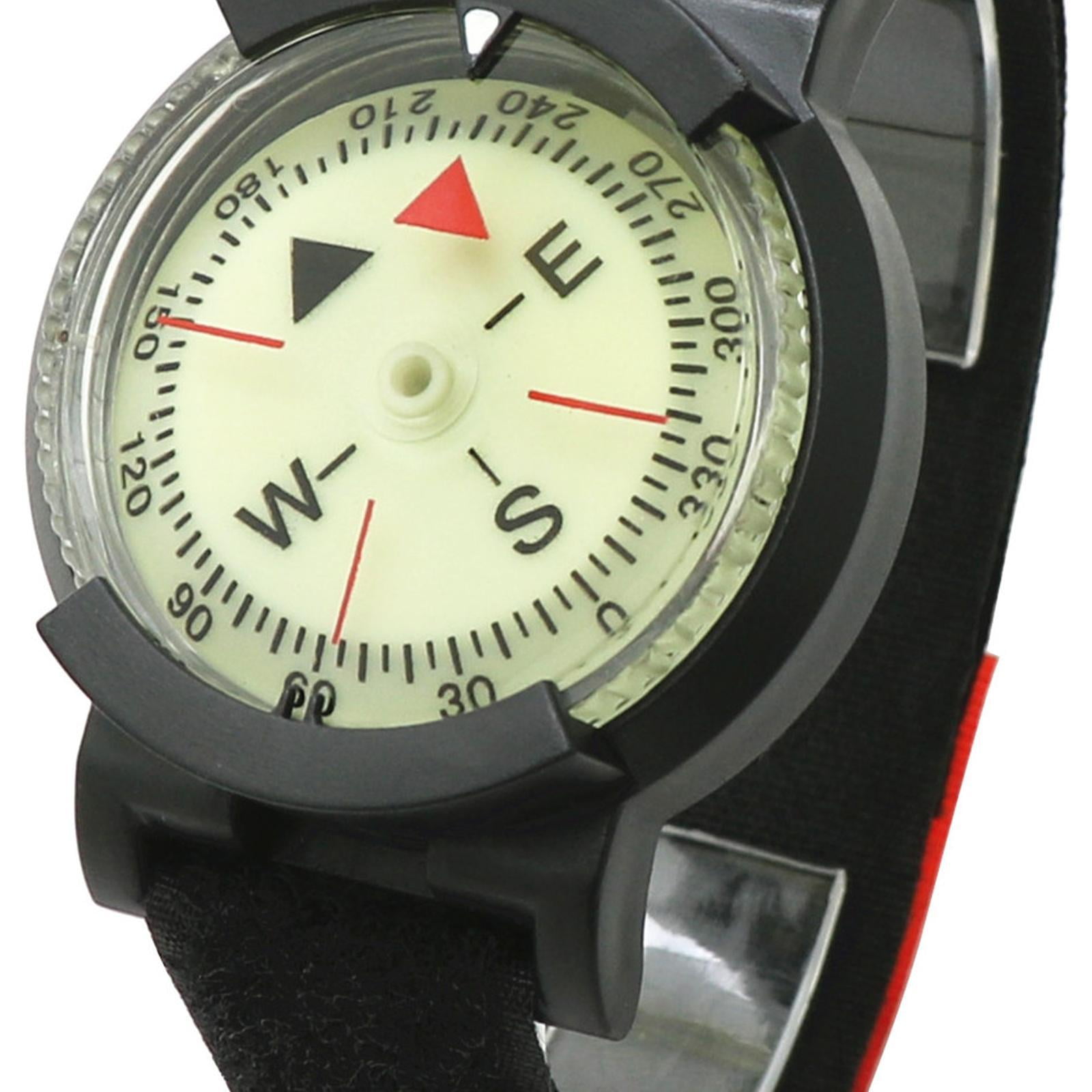 figatia Scuba Diving Compass Scuba Compass Waterproof Thck Shell Compact Outdoor Camping Compass Wrist Compass for Survival Emergency