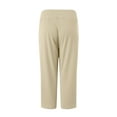 thumbnail image 5 of GEWSEY Dressy Capri Pants for Women Stretch High Waisted Crop Work Pants Summer Casual Capris Slacks Yoga Trousers Dress Pant (Beige, XXL), 5 of 9