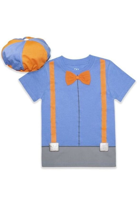 Blippi Short-Sleeve T-shirt Hat Blippi Roleplay Printed Bow Tie 4T Halloween