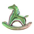 thumbnail image 1 of Figura de caballo en miniatura de cerámica para té, mascota, centro de mesa, escultura animal para Verde esmeralda, 1 of 8