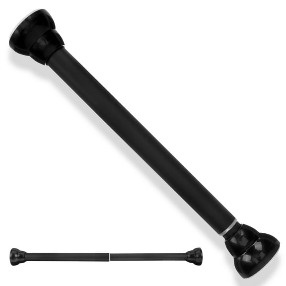 WASHWEPE Shower Curtain Rod Tension Rubber Black 1Set