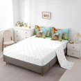 thumbnail image 3 of YST 7Pcs Pumpkin Comforter Set, Fall Pumpkin Maple Leaves Bed in a Bag, Queen Size, Polyester, 3 of 5
