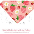 thumbnail image 2 of Square Aesthetic Pink Mouse Pad Personalized Mouse Mat Design with Waterproof NonSlip Rubber Base Computer Mouse Pads for Wireless Mouse, Featuring Cute Pink Strawberries and Flowers, 2 of 6