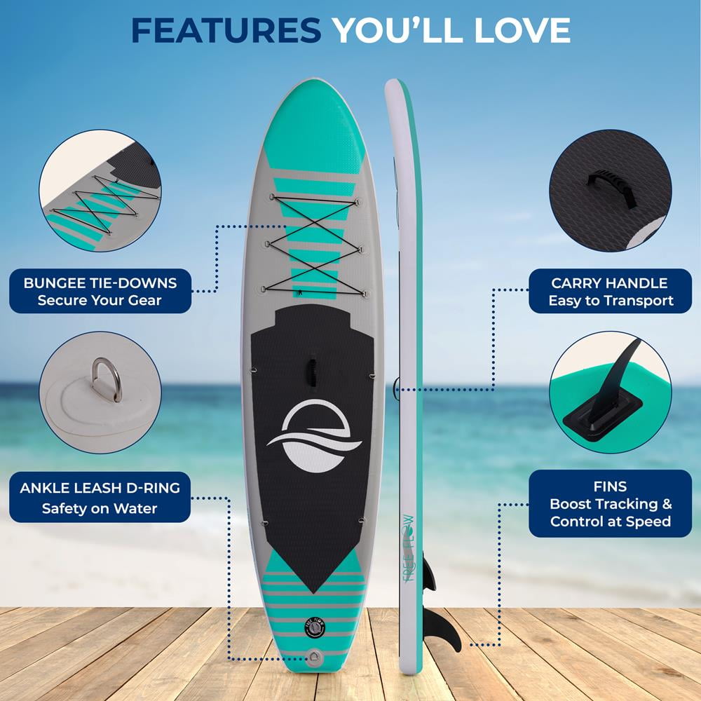 SereneLife Wide Stance, Bottom Fin for Paddling, Surf Control, Non-Slip Deck Youth and Adult Standing Boat