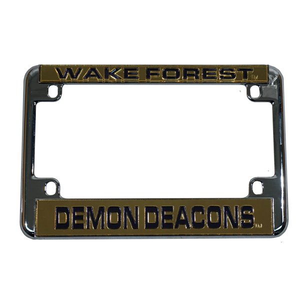 Wake Forest Chrome Motorcycle, RV or Trailer License Plate Frame
