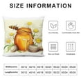 thumbnail image 5 of QZHH  Bumble Bee Decor, Bee Pillow Covers , Decorative Spring Summer Sunflower Bee Happy Bee Kind Throw Pillow Covers, Honey Bee Decor for Couch, Living Room, Bedroom, Car, 5 of 5
