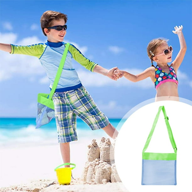 Bolsa cuadrada pequeña con hebilla para equipo de natación, accesorios de natación, bolsa de playa para niños, bolsa de almacenamiento para juguetes de playa, herramientas para jugar con arena, bolsa