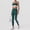Green, variant on PISONIC Women 2 Piece Workout Sets Color Block Sports Bra High Waist Tummy Control Active Leggings Yoga Outfit Set