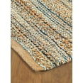 thumbnail image 2 of LR Home Natalie Belle Tan/Blue Braided Farmhouse Jute Blend Area Rug, 5' x 7'9", 2 of 6