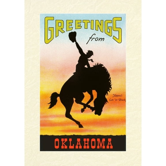 Vintage Lined Notebook Greetings from Oklahoma, (Paperback)