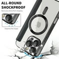 thumbnail image 5 of TECH CIRCLE for iPhone 16 Plus Flip Wallet Case 6.7" 2024, Magnetic Clear Back, Compatible with MagSafe, 3 Card Slots, RFID Blocking, Camera Lens Protector, PU Leather Protective Cover, Black, 5 of 8