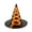 Orange, variant on Halloween Witch Lace Hat Festival Party Cornered Wide Hat Orange