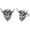 10-Ox Head, variant on Earrings for Men Sterling Silver Stud Earrings Viking Vintage Gothic Earrings Punk Stud Earrings Black Rock Jewelry Tiger Head Gift for Men Women Friend