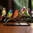 thumbnail image 4 of Decoración de pájaros en rama, fácil instalación, adornos rústicos de pájaros para jardín de balcón, 4 of 7