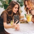 thumbnail image 5 of Compatible with iPhone 14 Pro Case Plating Electroplate Mental Ring Kickstand Luxury Case Soft TPU Shockproof Back Cover iPhone 14 Pro Case for Girls Women -Black, 5 of 14