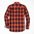 thumbnail image 6 of qolati Mens Flannel Plaid Shirts Classic Long Sleeve Button Down Henleys Blouse Regular Fit Casual Shirt Jacket Tops, 6 of 7