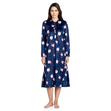 

Ashford & Brooks Women s Mink Fleece Long Sleeve Nightgown