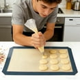 thumbnail image 4 of 1 PCS Silicone Baking Mat Set of 1 Non Stick Baking Sheet for Oven, Reusable Food Grade Silicone Mats for Cookies Macaron Pizza Bread Baking Supplies and Accessories Kitchen Tools (16.53"x11.61"), 4 of 4
