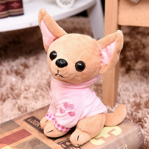 Peluche De Chihuahua De Ojos Grandes – Juguete Divertido Y Suave, Ideal Para Bolso, Escritorio O Como Regalo Original Para Amantes De Los Mascotas