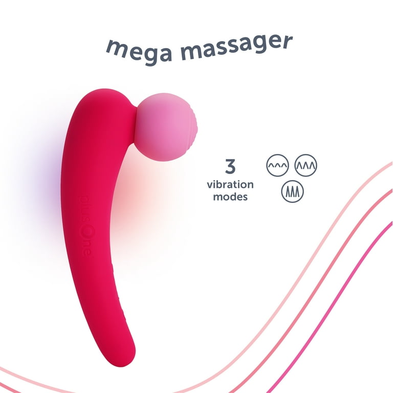 useing sex toys plusOne Mega Massager, Powerful Head, Additional Attachment, 15 Vibration  Patters, Waterproof