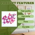thumbnail image 3 of CCOCC 12Pcs Butterfly Wall Decor,3D Double-Layer Butterflies Butterfly Decorations,Vibrant Gradient Cute Wall Decor,PurpleRed, 3 of 7