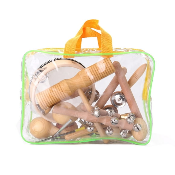 13pcs Children Hand Percussion Instruments Kit Portable Kids Music Enlightenment Musical Instruments Set
