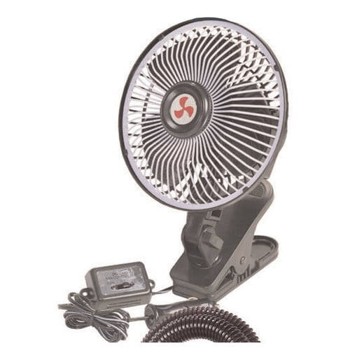 Koolatron 12 Volt Oscillating ClipOn Car Fan