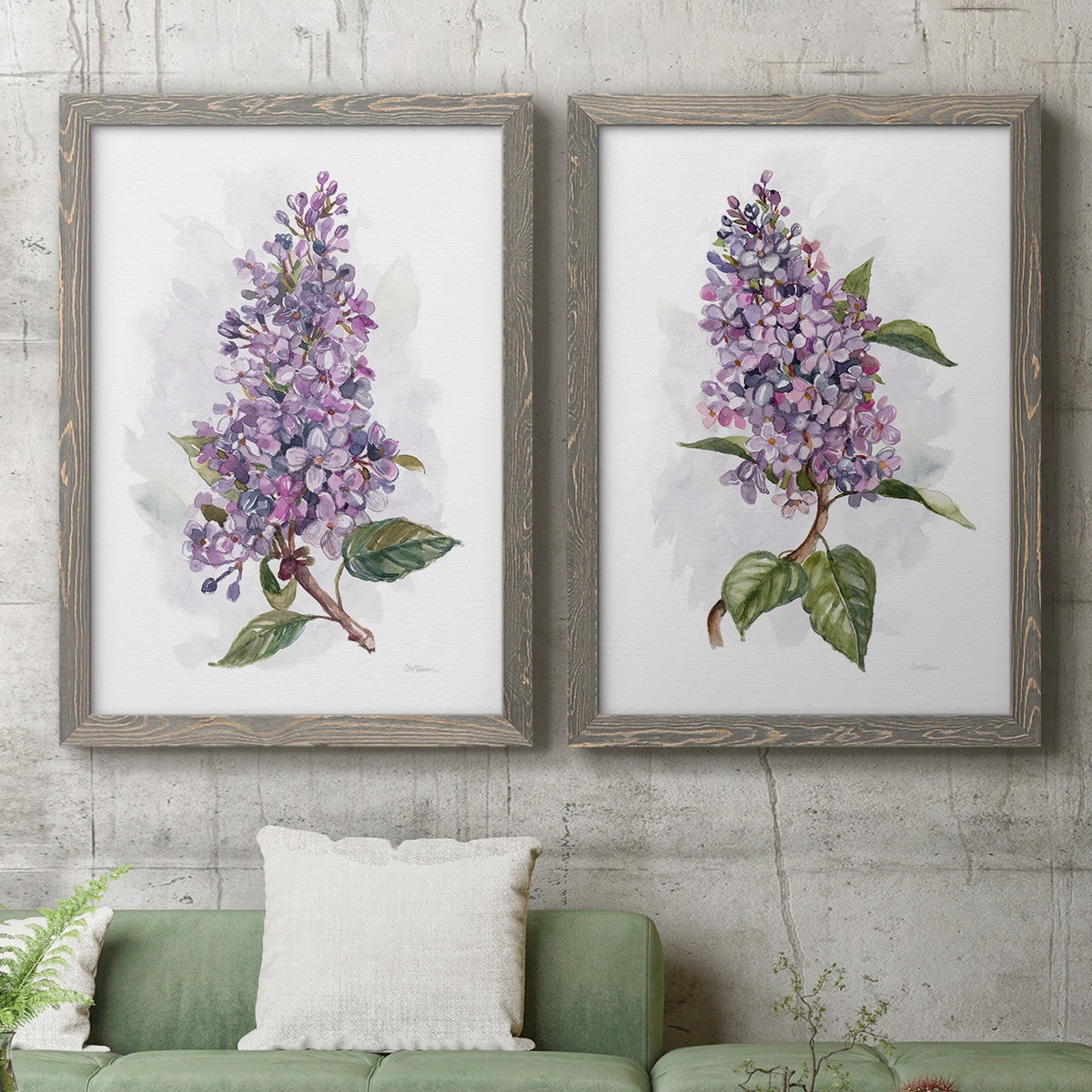 Awash in Lilac I - Premium Framed Canvas 2 Piece Set - Ready to Hang