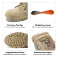 thumbnail image 4 of Botas tácticas militares NORTIV 8 de cuero con cremallera lateral y camuflaje, 4 of 7