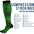 thumbnail image 4 of FREEAMG 1 Pair St. Patrick's Day Clover Compression Socks for Women Men,Knee High Stockings for Athletic Sports,Running,Travel, 4 of 7