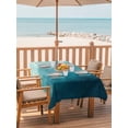 thumbnail image 2 of Outdoor Tablecloth with Umbrella Hole for Patio/Picnic/Party/Camping, Blue Teal Ombre Waterproof Table Cloth Rectangle Table Cover Washable, Coastal Beach Modern Abstract Art (60"x 102"), 2 of 8