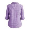 thumbnail image 5 of Enjoytime Ladies Tops and Blouses 3/4 Sleeve Collared V-Neck Button Down Blouses Business Casual Plus Size Womens Clothing, 5 of 6