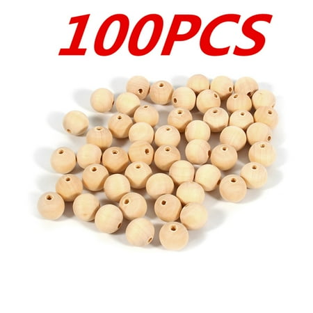 Diameter Round Wooden Ball - 100pcs 20mm Round Wood Spacer Bead Natural Unpainted Unfinished Wooden Beads Ball