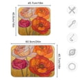 thumbnail image 4 of Yayeee Dish Drying Mat for Kitchen Counter 18"x24" Microfiber Absorbent Pad, Orange Abstract Floral, 4 of 7