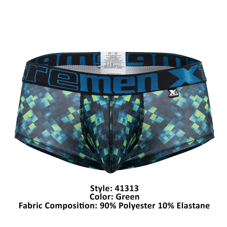 Xtremen 41313 Vibrant Print Briefs Green –  - Men's  Underwear and Swimwear