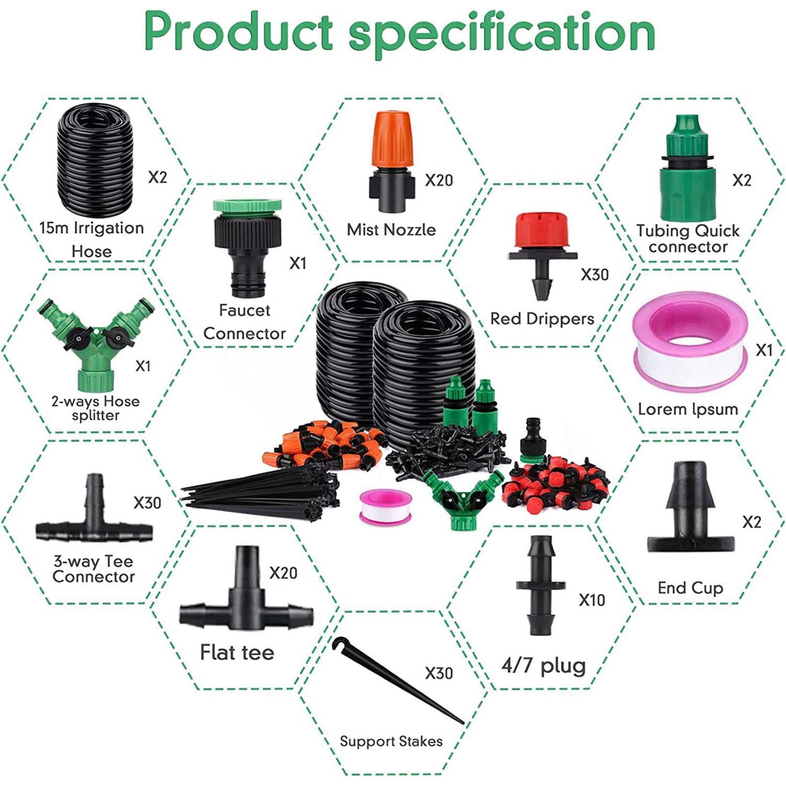 JMYHOAM Home Gadgets Irrigation System Kit Drip Kit Garden Timer Card Sleeve Hose Drip Kit with 149pcs Timer Tools on Sale and Clearance