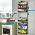 thumbnail image 3 of Over the Door Pantry Organizer, 8-Tier Adjustable Wooden Basket Kitchen Storage with Wall Mount or Hanging Spice Rack, 3 of 7