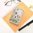 thumbnail image 7 of Cloth Wallet with Lanyard & Multiple Compartments Fashion Purse Zipper Clutch Bag for Cash Cards Coins Colorful Watercolor Wildflowers, 7 of 7