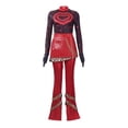 thumbnail image 3 of Red Princess Rise Red Cosplay Ensemble for Women Set of 3, Chic Top, Pants and Gloves Collection, Halloween Costume for Anime Masquerade Birthday Party, 3 of 8