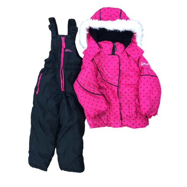 Weatherproof Weatheproof Girls Pink Ski Jacket Coat & Black Bib