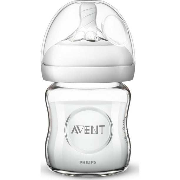 Philips Avent Natural Glass Baby Bottle, 4oz, 1pk, SCF701/17 - Walmart