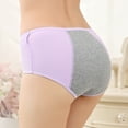 thumbnail image 4 of Breathe Cotton Brief Underwear for Women Mid-Rise Floral Postpartum Hipster Ladies Lace Panties Girls Full Coverage Briefs Cotton Stretch Briefs, 4 of 6
