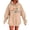 Khaki, variant on Unisex Teacher Print Long Sleeve Hooded Sweatshirt for Autumn Winter Comfort Casual Wear with Front Pocket Design