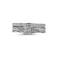 thumbnail image 2 of 10kt White Gold Womens Princess Diamond Bridal Wedding Engagement Ring Band Set 1/2 Cttw, 2 of 4